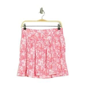 Abound Drop Waist Miniskirt In Pink Dandy Scroll Size XXS NWOT $30 MSRP